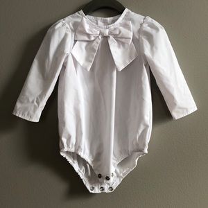 Beaufort Bonnet onesie blouse bow detail 12-18m